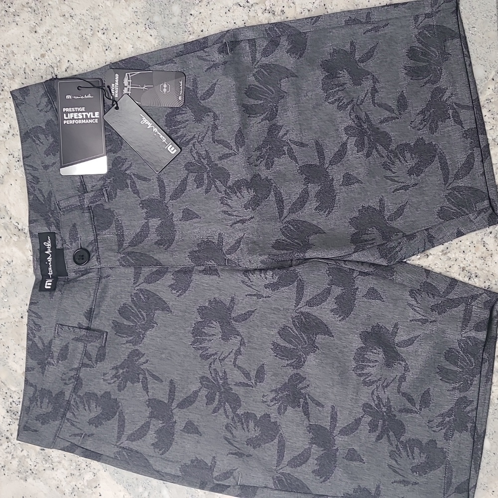 TravisMathew Inlet Shorts - Heather Gray Print Men's Shorts